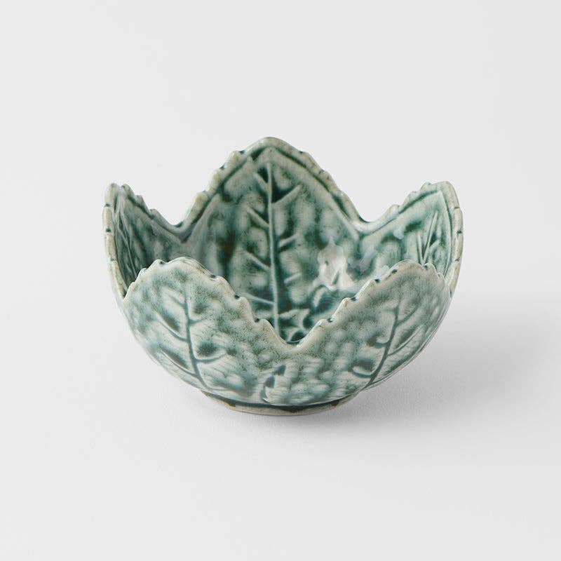 Green Leaf Shape Sauce Dish