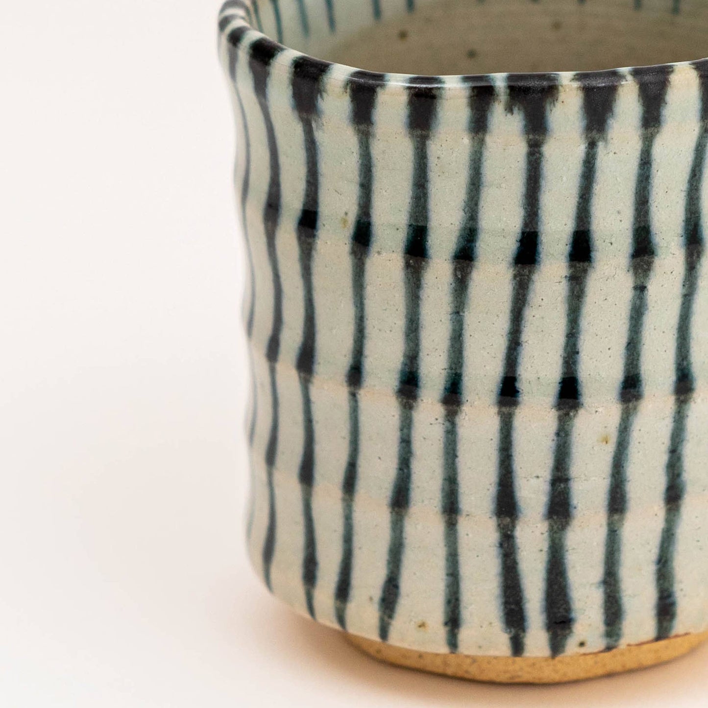 Mino Ware Handmade Stripes Yunomi Cup