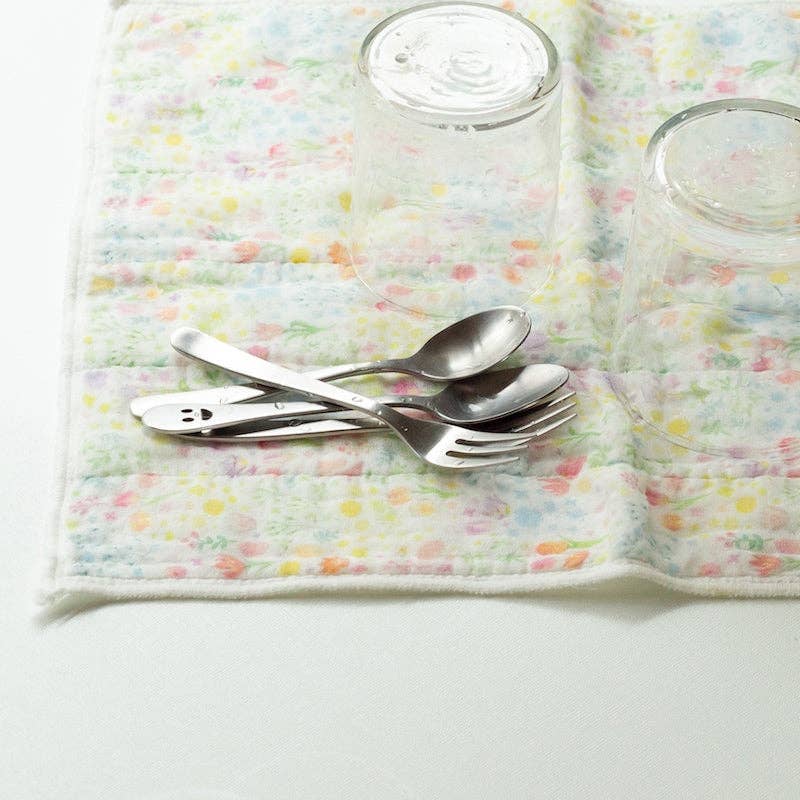 Printed Japanese Dishcloth - Persicaria