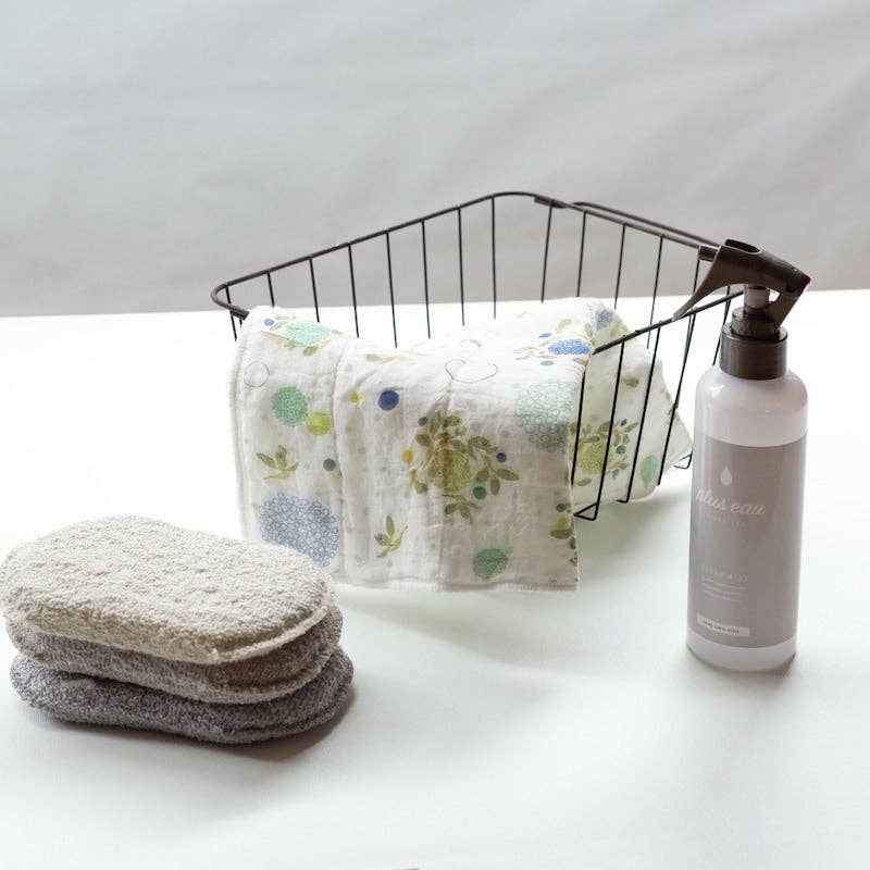 Printed Japanese Dishcloth - Persicaria