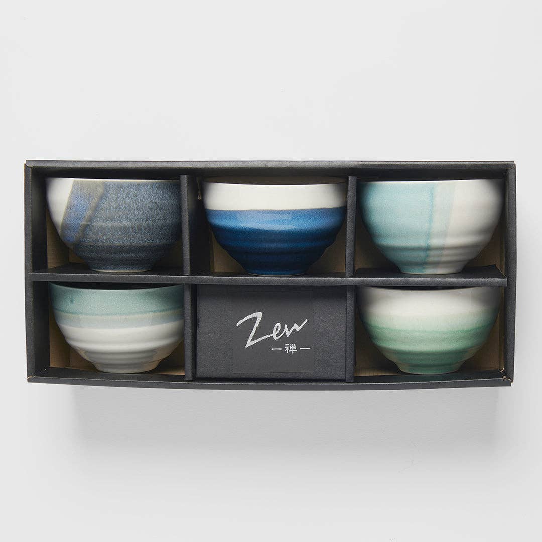 Five Bowl Gift Set: Seascape Colours