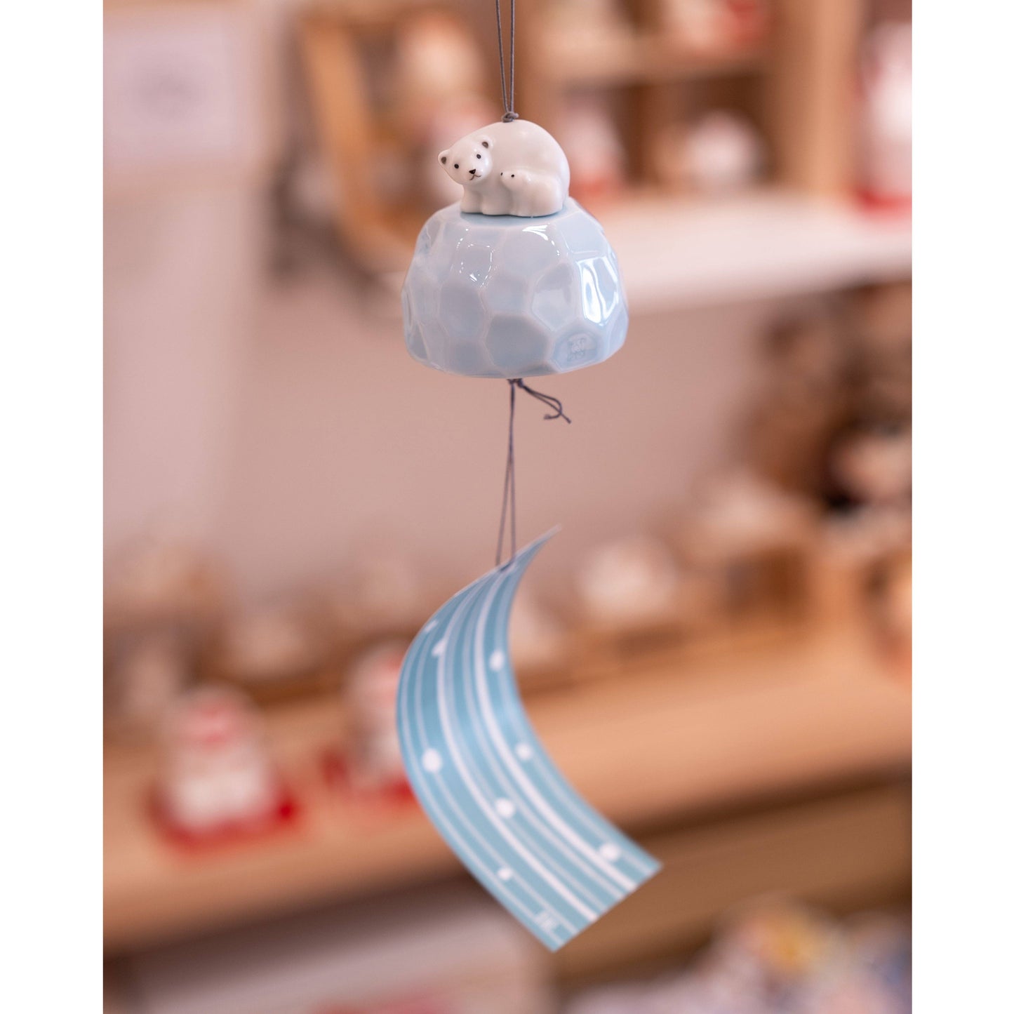 Yakushi Kiln Seto Wind Chimes - Polar Bear Parent and Child