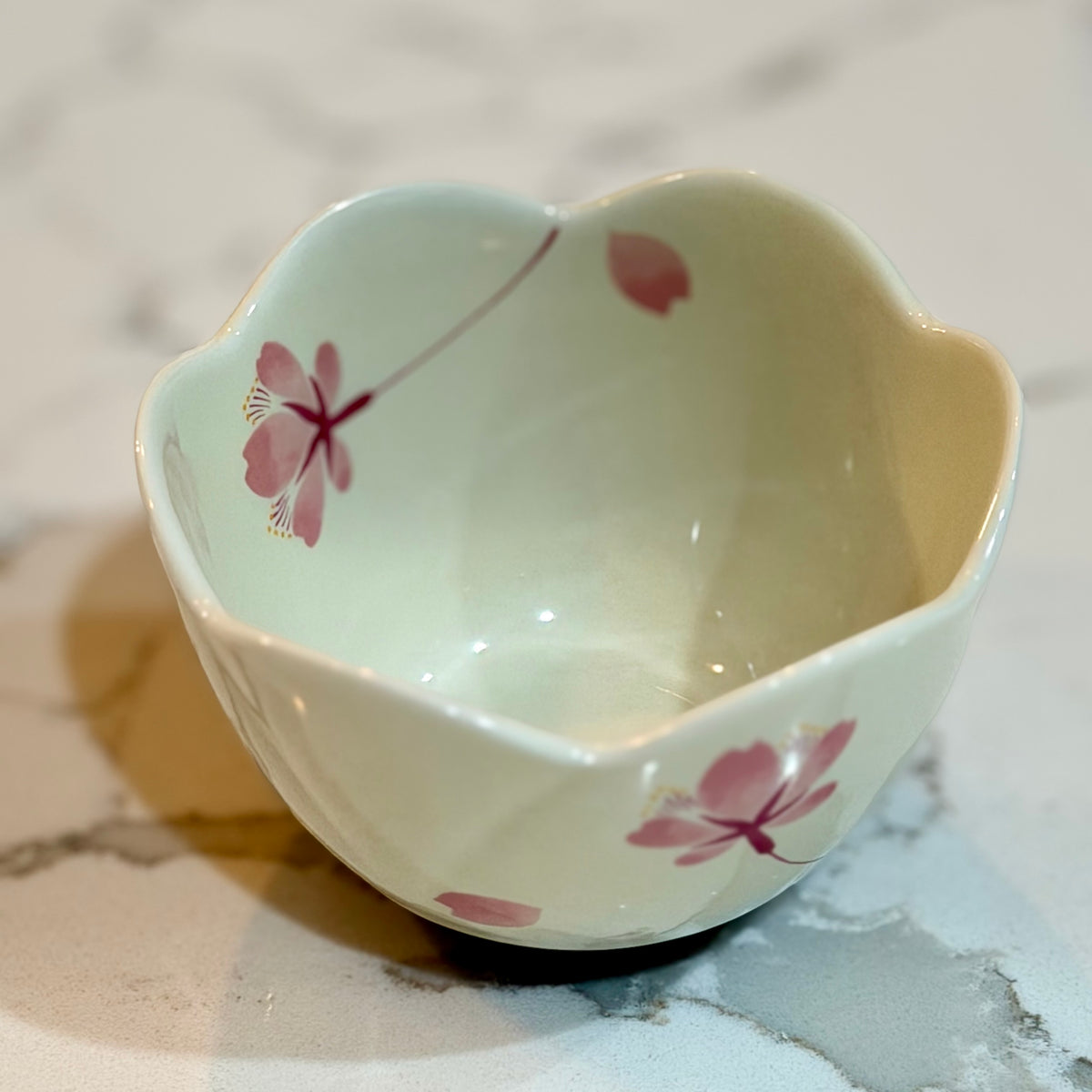 Scalloped Sakura Tea Bowl