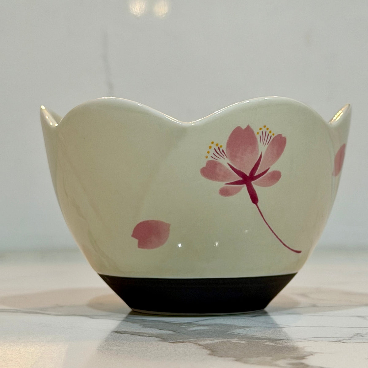 Scalloped Sakura Tea Bowl