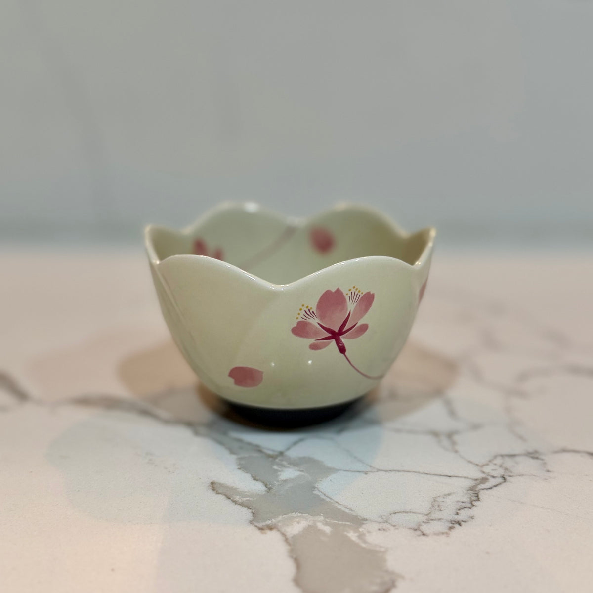 Scalloped Sakura Tea Bowl