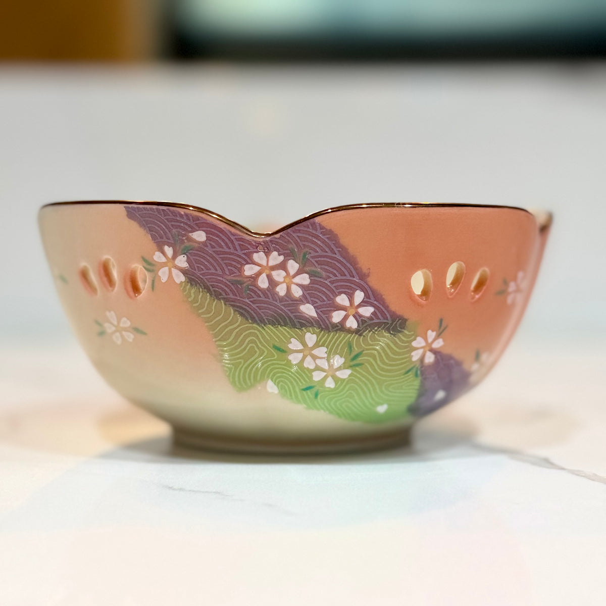 Multi-Pastel Lace Bowl- *Kintsugi Project* Discount