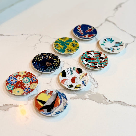 Kutani Princess Chopstick Holders (Tiny Plates)