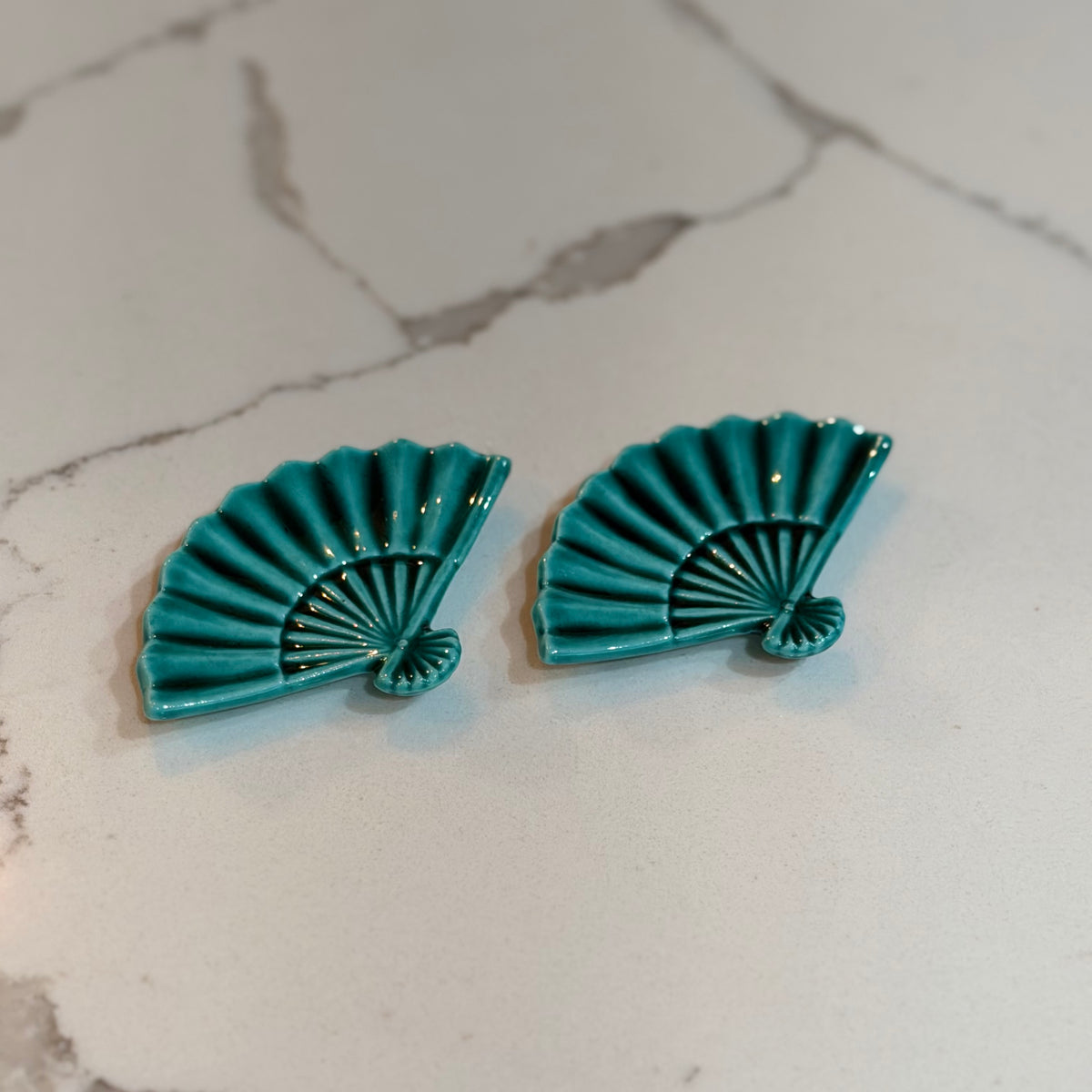 Turquoise Fan Chopstick Holders