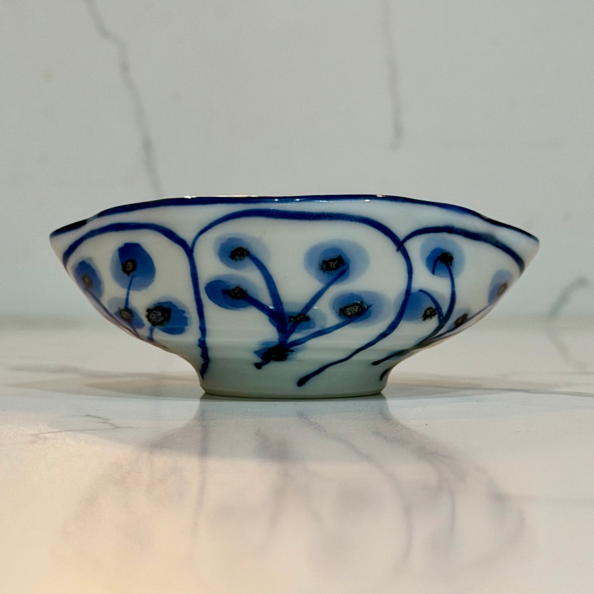 Pinched Floral Swirl Bowl
