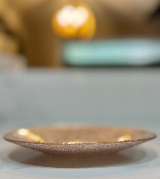 Glittering Glass Sakura Appertizer Plate