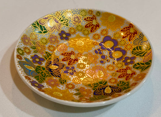 Glimmering Floral Trinket Tray