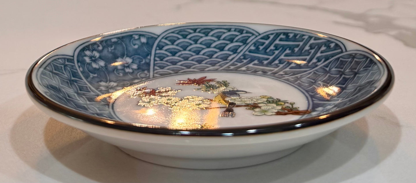 Geo White Blossom Bird Bowl