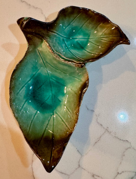Twin Leaves Serving Bowl