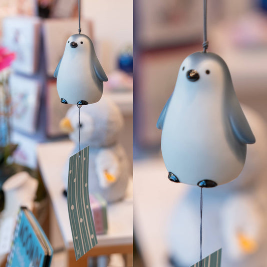 Yakushi Kiln Seto Wind Chime - Penguin