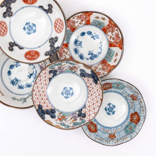 Somenishiki-Koimari Side Dish Bowl Set- 5Pcs