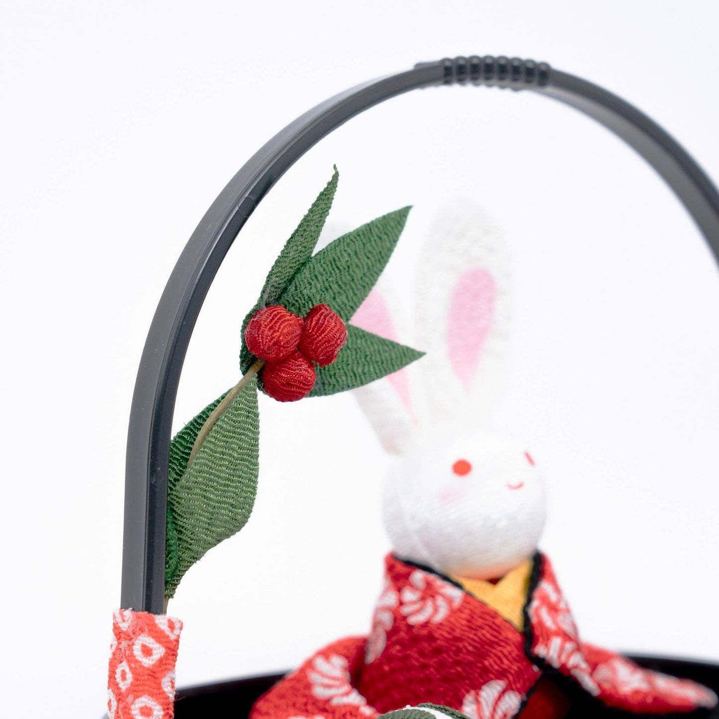 Kimono Bunny Basket Figurine