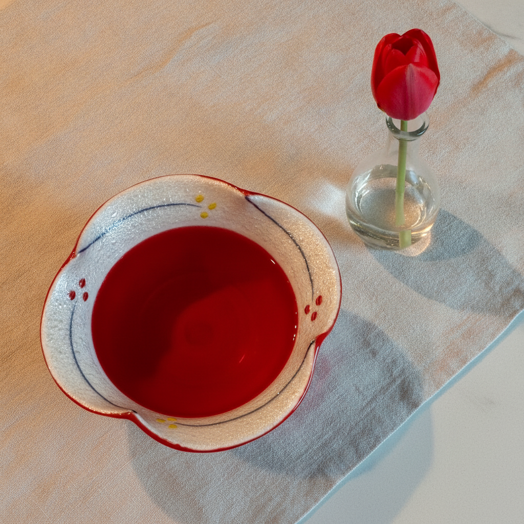 Darling Tulip Teacup- Red